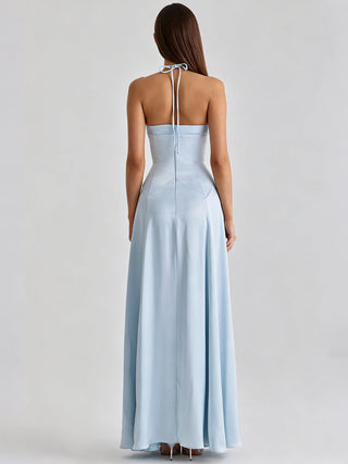 Women Elegant Halter Flowy Party Maxi Dress