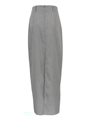 Elegant High Waist Long Straight Maxi Skirt