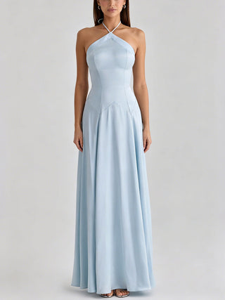 Women Elegant Halter Flowy Party Maxi Dress
