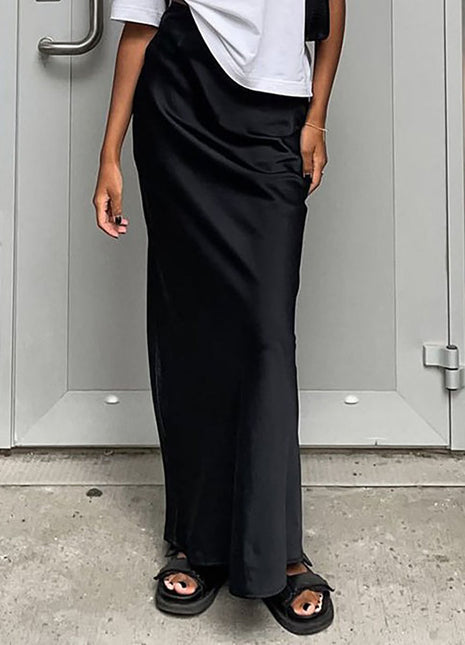 Women's Satin Mermaid Maxi Skirt