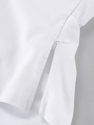 Ruffle V-neck Spaghetti Strap Flowy Midi Dress