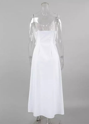 Ruffle V-neck Spaghetti Strap Flowy Midi Dress