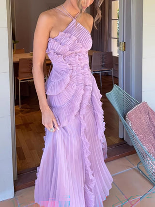 Strapless Draped High Slit Bodycon Maxi Dress（副本）