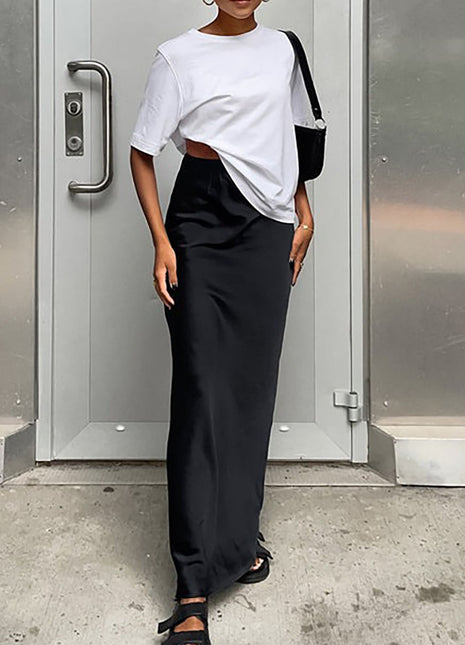 Women's Satin Mermaid Maxi Skirt