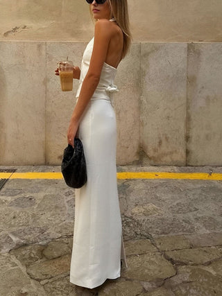 Sexy Fitted Crop Top & Maxi Skirt Set