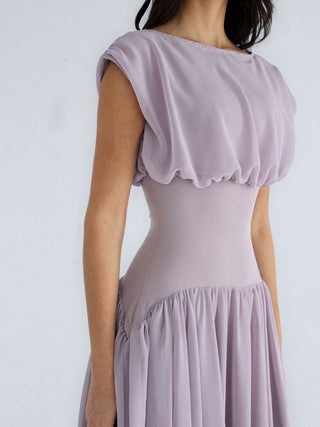 Elegant Cap Sleeve Formal Party Maxi Dress
