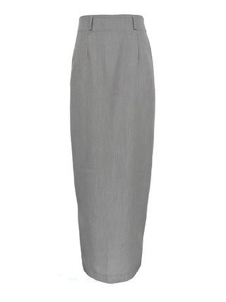Elegant High Waist Long Straight Maxi Skirt