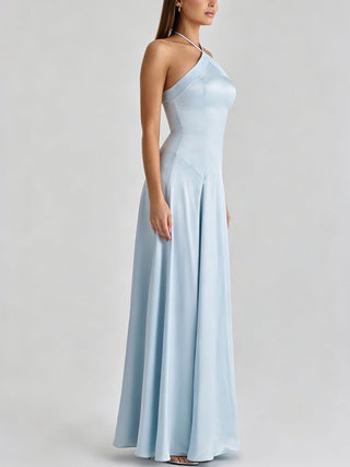 Women Elegant Halter Flowy Party Maxi Dress