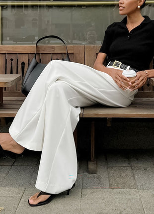 High-Waisted Versatile Simple Casual Pants