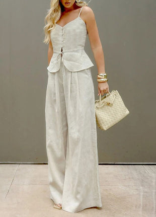 Casual Cotton-Linen Two-Piece Set