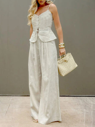 Casual Cotton-Linen Two-Piece Set