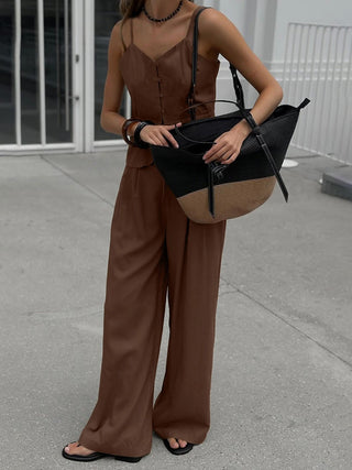 Casual Cotton-Linen Two-Piece Set