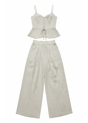 Casual Cotton-Linen Two-Piece Set