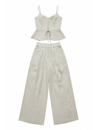 Casual Cotton-Linen Two-Piece Set
