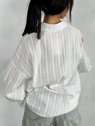 Women's Jacquard with Flared Sleeves Blouse