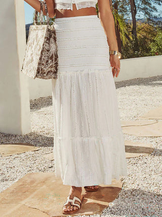 Simple & Relaxed Lace Vacation Skirt
