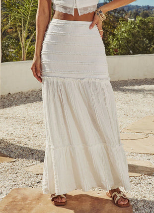 Simple & Relaxed Lace Vacation Skirt