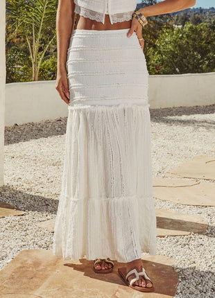 Simple & Relaxed Lace Vacation Skirt