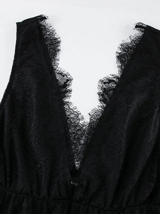 Sexy Lace Backless Maxi Dress