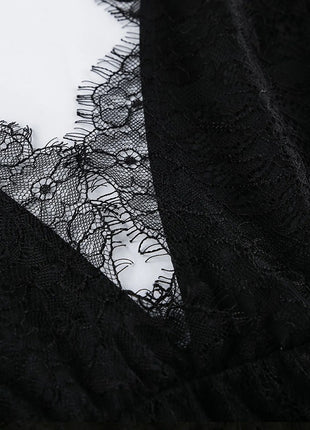 Sexy Lace Backless Maxi Dress
