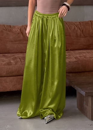 Women's Satin Loose-Fit Casual Pants