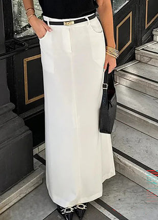 Elegant Straight-Cut Casual Skirt