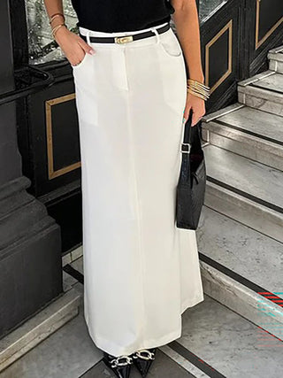 Elegant Straight-Cut Casual Skirt