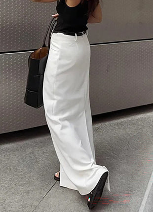 Elegant Straight-Cut Casual Skirt