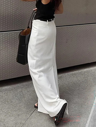 Elegant Straight-Cut Casual Skirt
