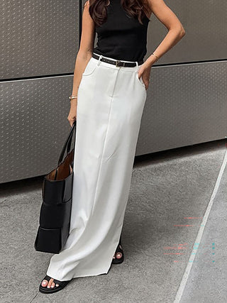 Elegant Straight-Cut Casual Skirt