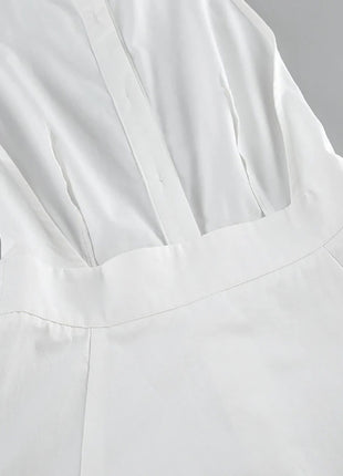 Women's Cotton Halter-Neck Backless Sexy Dress