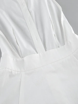 Women's Cotton Halter-Neck Backless Sexy Dress