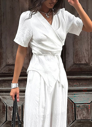 Short-Sleeve Tops & Pants Two-Piece Set
