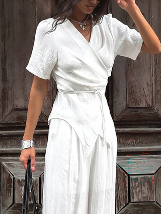 Short-Sleeve Tops & Pants Two-Piece Set