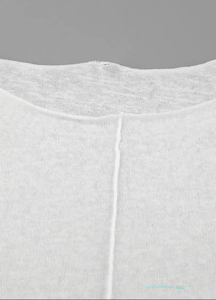 Solid-Color Crew Neck Long-Sleeve Pullover T-Shirt