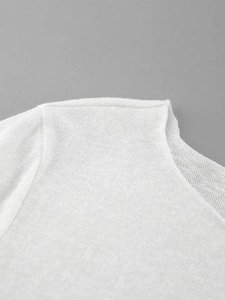 Solid-Color Crew Neck Long-Sleeve Pullover T-Shirt
