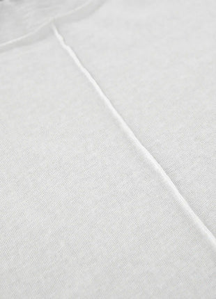 Solid-Color Crew Neck Long-Sleeve Pullover T-Shirt