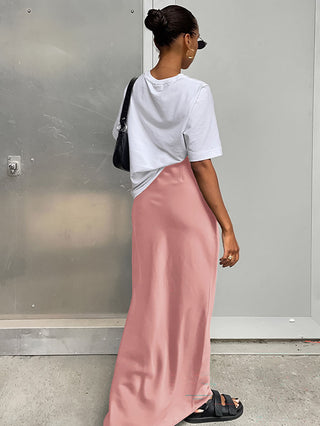 Women's Satin Mermaid Maxi Skirt