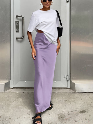 Women's Satin Mermaid Maxi Skirt