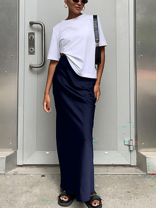 Women's Satin Mermaid Maxi Skirt
