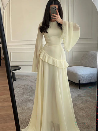 Innocent Seduction Slim-Fit Long-Sleeve Dress