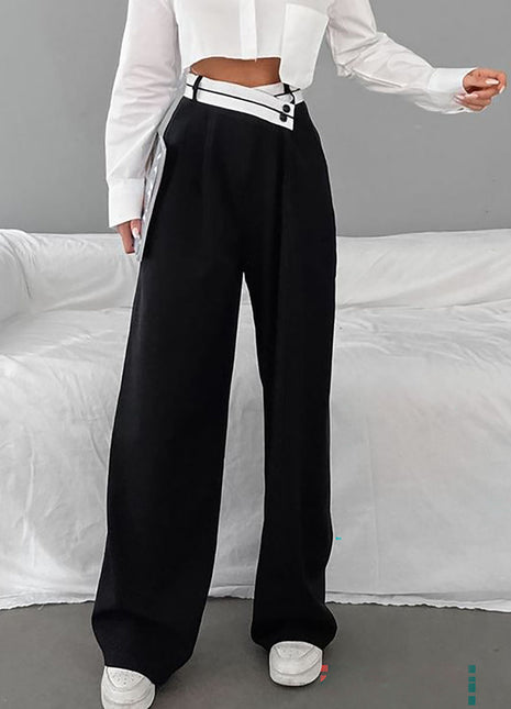 Women's Casual Color-Block Suit Pants
