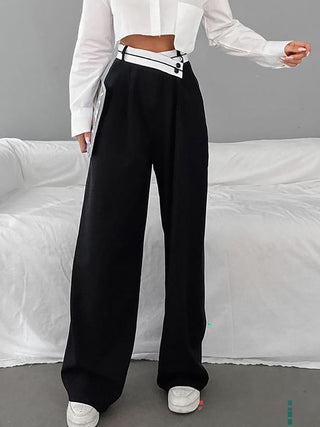 Women's Casual Color-Block Suit Pants