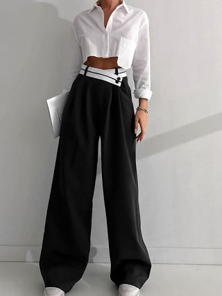 Women's Casual Color-Block Suit Pants