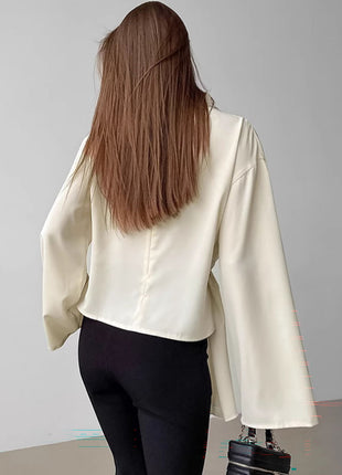 Sleeveless Pocket Collared Button Down Shirt Top